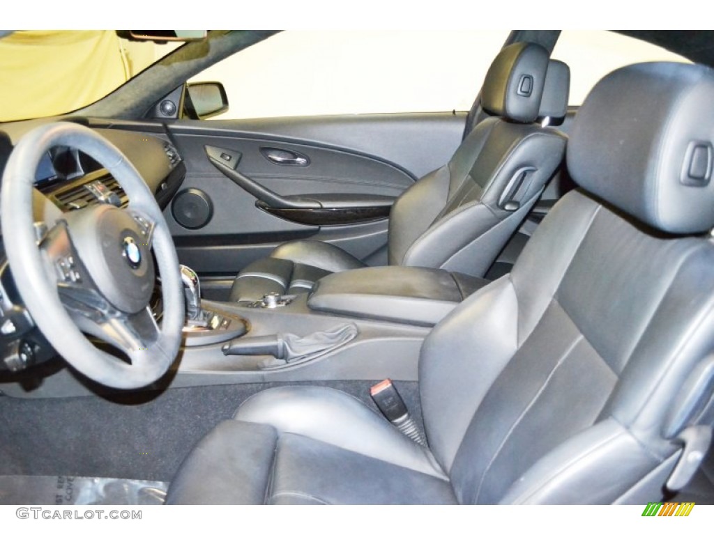 Black Dakota Leather Interior 2009 BMW 6 Series 650i Coupe Photo #71409760