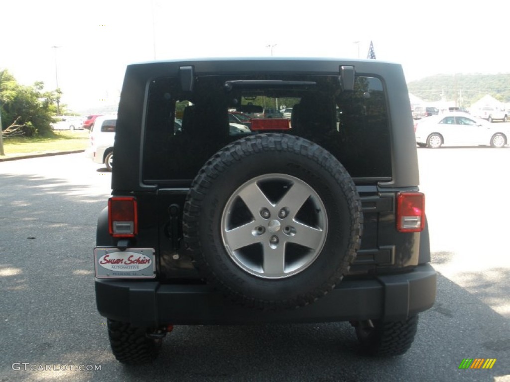 2011 Wrangler Rubicon 4x4 - Black / Black/Dark Saddle photo #8