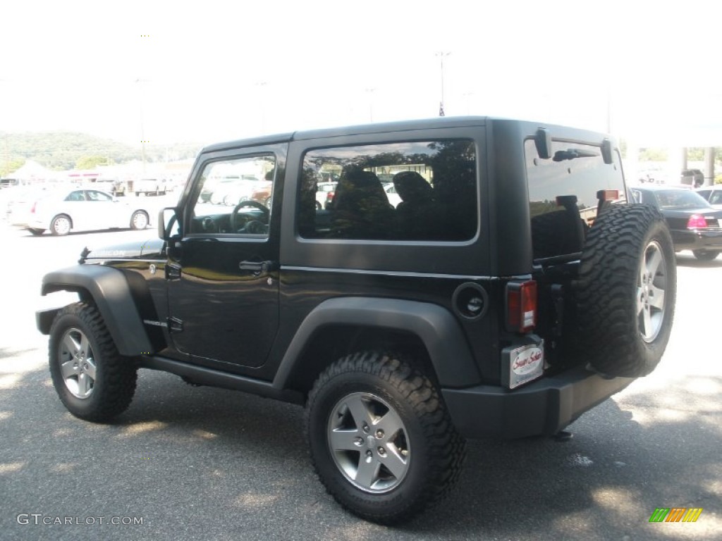 2011 Wrangler Rubicon 4x4 - Black / Black/Dark Saddle photo #9