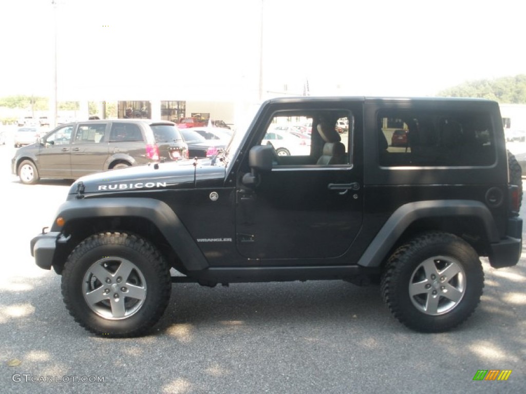 2011 Wrangler Rubicon 4x4 - Black / Black/Dark Saddle photo #10