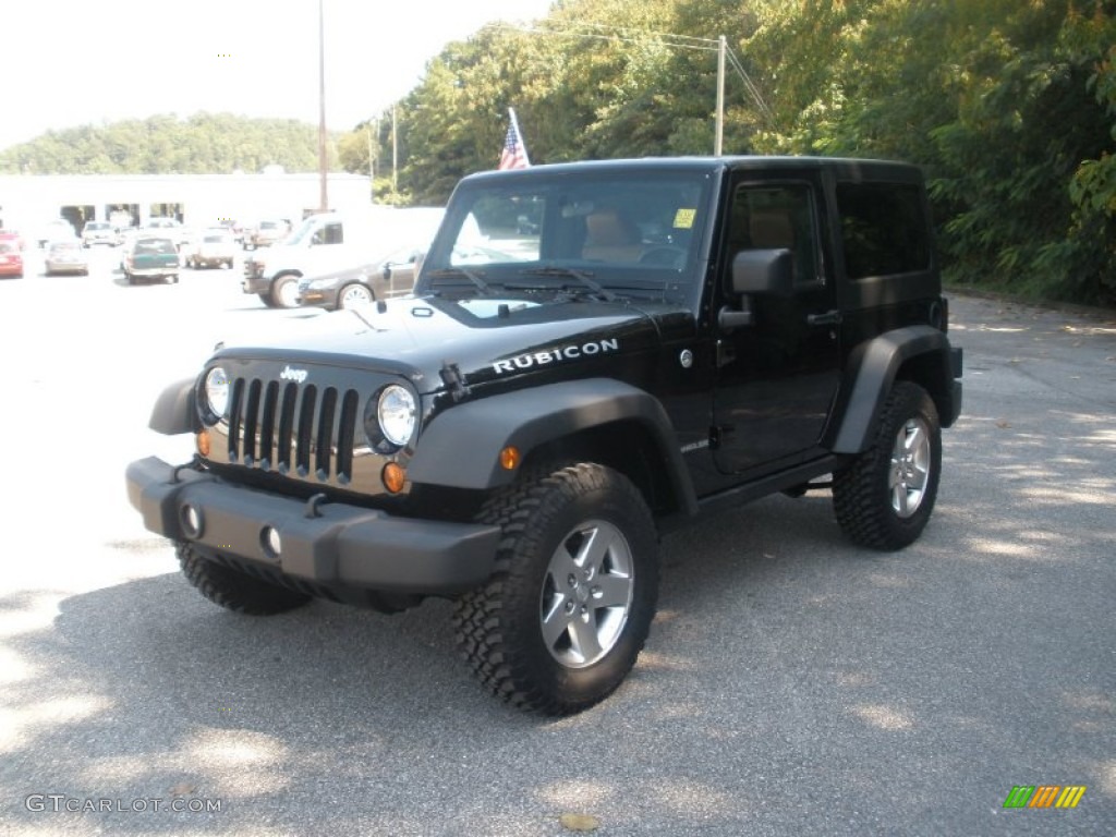 2011 Wrangler Rubicon 4x4 - Black / Black/Dark Saddle photo #11