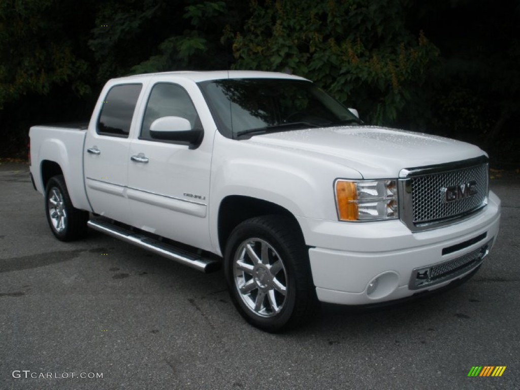 2011 Sierra 1500 Denali Crew Cab 4x4 - Summit White / Cocoa/Light Cashmere photo #1