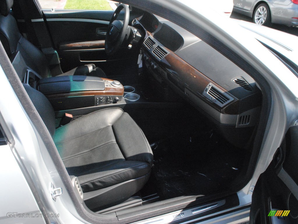 Black Interior 2008 BMW 7 Series 750i Sedan Photo #71410393