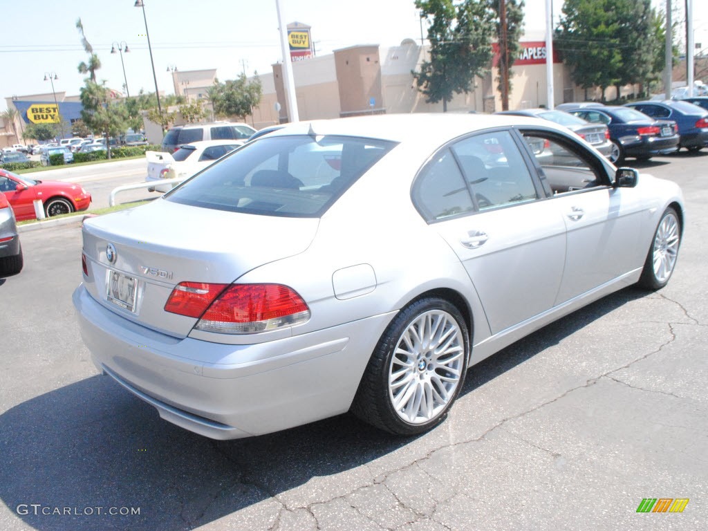 2008 7 Series 750i Sedan - Titanium Silver Metallic / Black photo #9