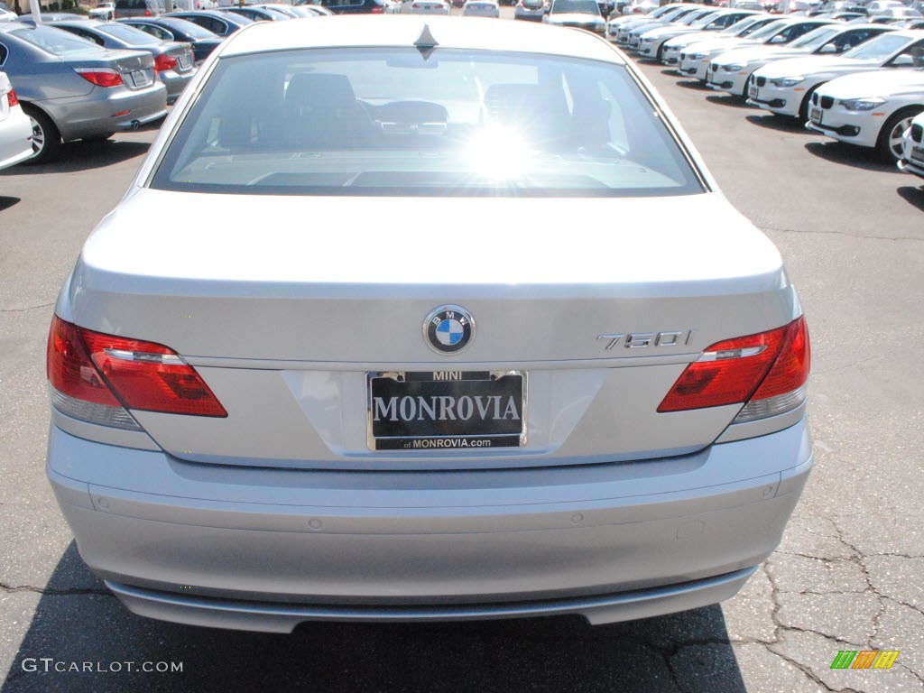 2008 7 Series 750i Sedan - Titanium Silver Metallic / Black photo #10