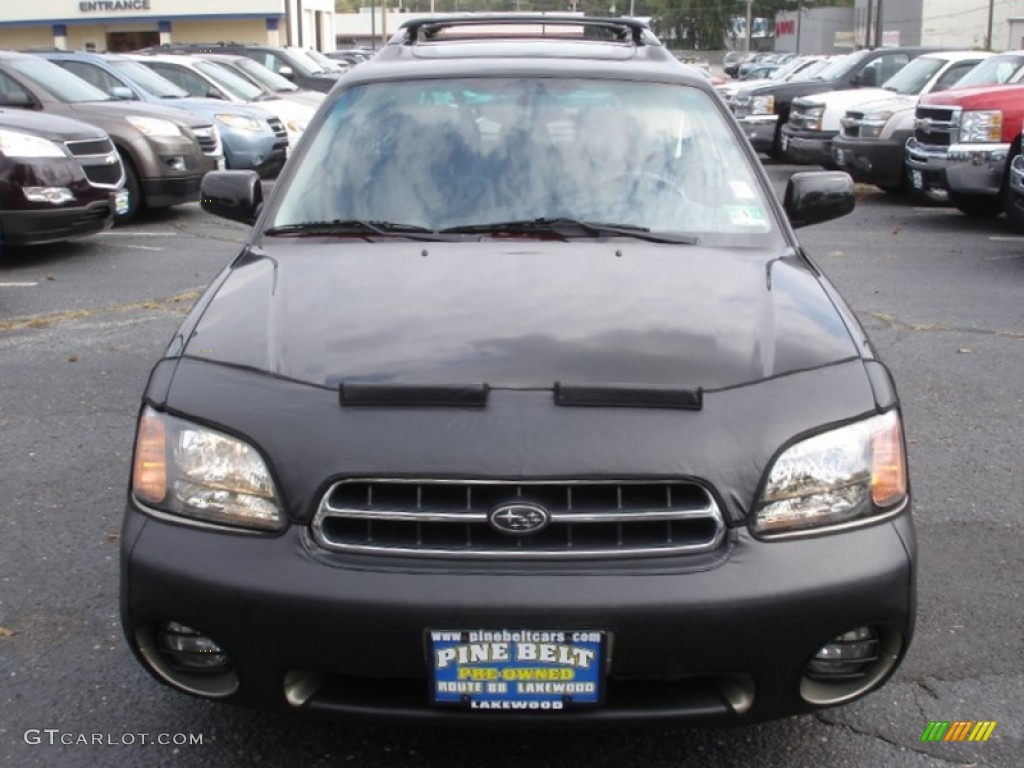 2002 Outback Limited Wagon - Black Granite Pearl / Black photo #2