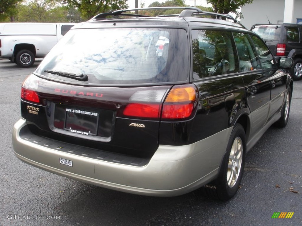 2002 Outback Limited Wagon - Black Granite Pearl / Black photo #4