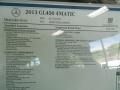  2013 GL 450 4Matic Window Sticker