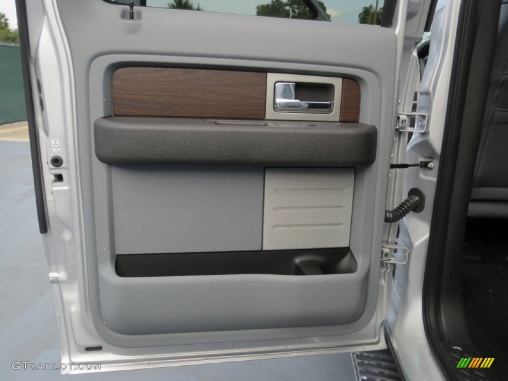 2013 Ford F150 Lariat SuperCrew 4x4 Steel Gray Door Panel Photo #71414386