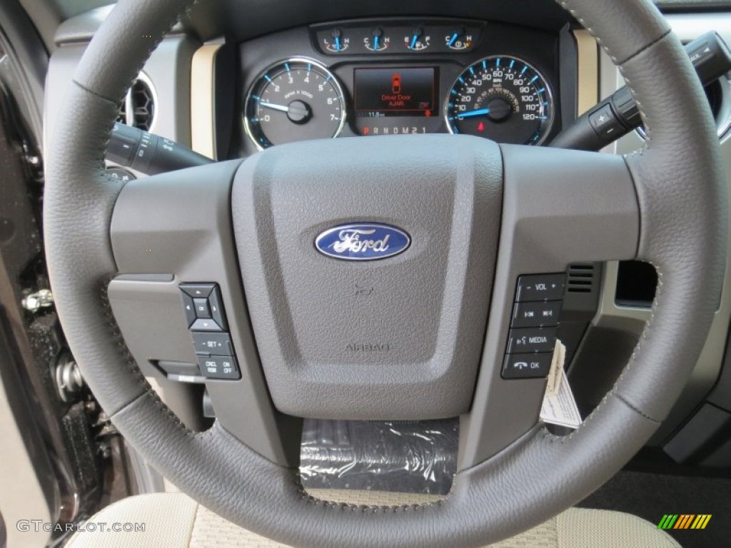 2013 Ford F150 XLT SuperCrew Adobe Steering Wheel Photo #71414800