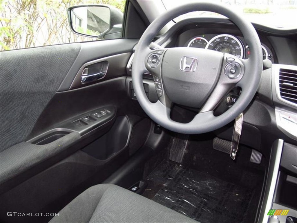 2013 Honda Accord LX Sedan Black Steering Wheel Photo #71416126