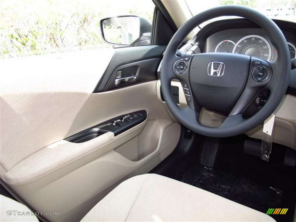 2013 Honda Accord LX Sedan Ivory Steering Wheel Photo #71416240