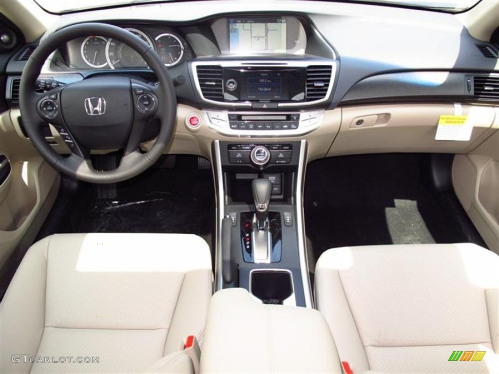 2013 Honda Accord EX-L V6 Sedan Ivory Dashboard Photo #71416336