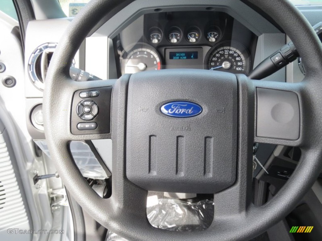 2012 Ford F250 Super Duty XLT SuperCab Steel Steering Wheel Photo #71416808