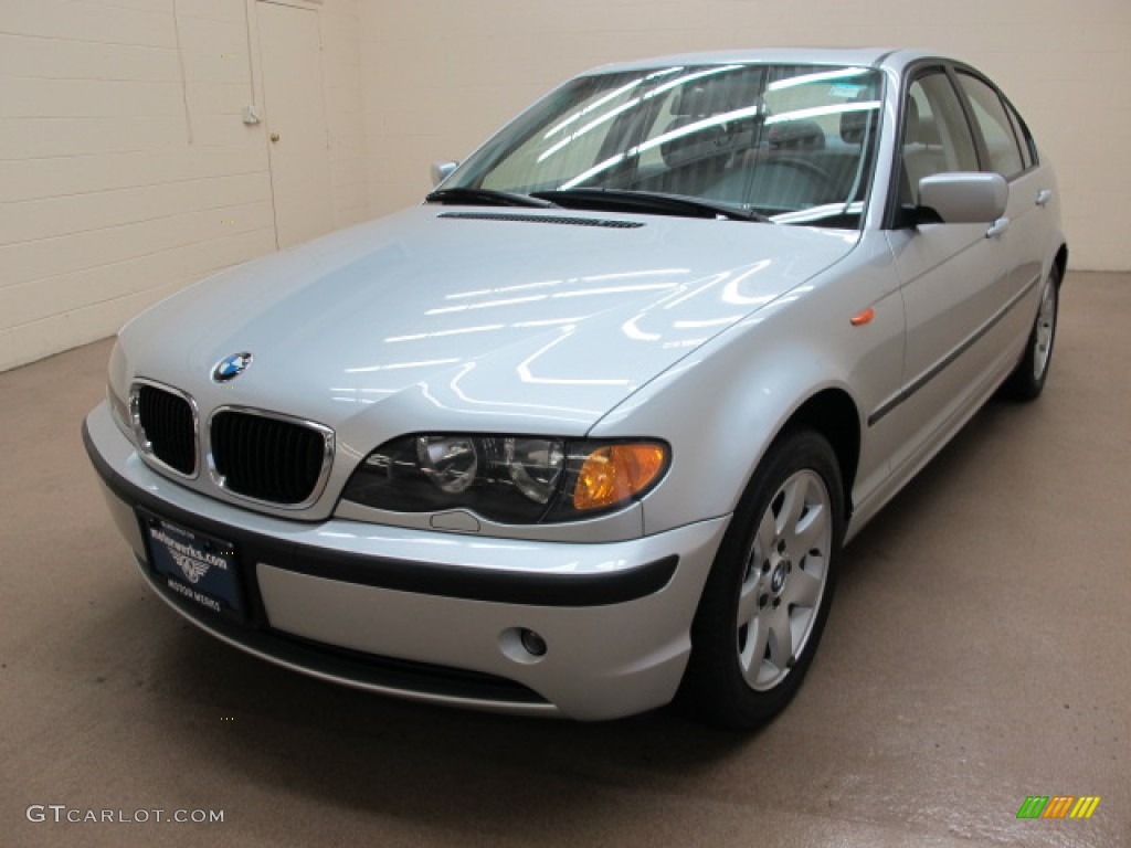 2002 3 Series 325xi Sedan - Titanium Silver Metallic / Grey photo #4