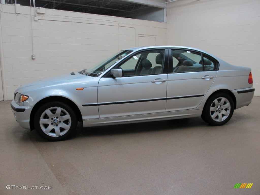 2002 3 Series 325xi Sedan - Titanium Silver Metallic / Grey photo #5