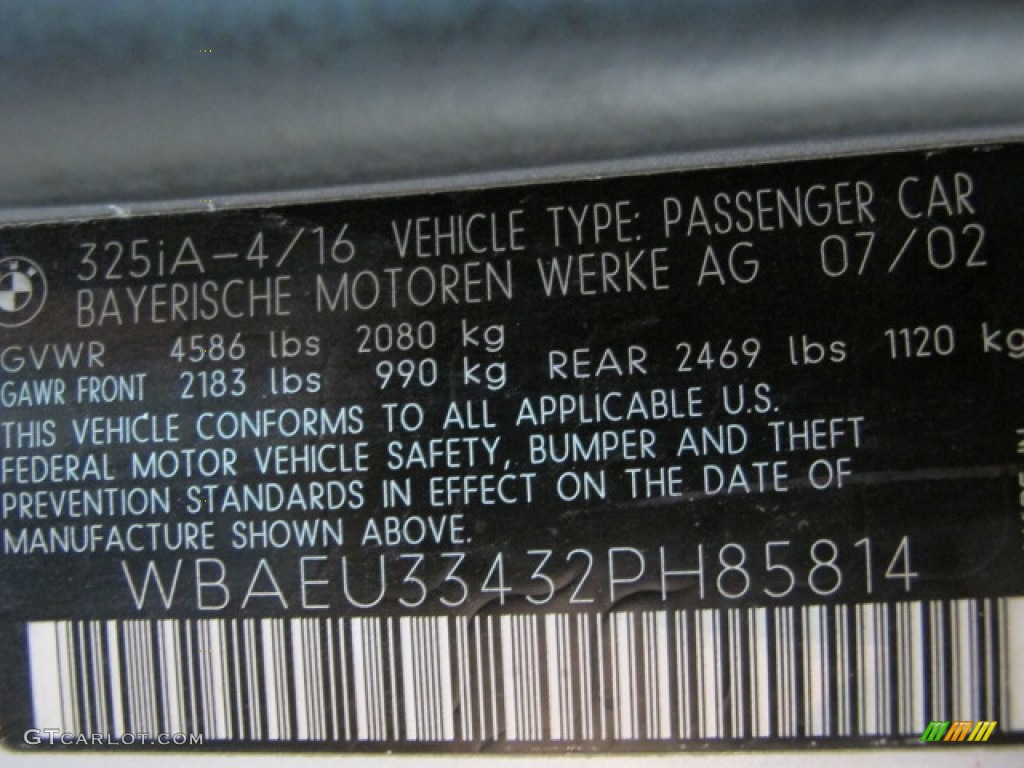 2002 3 Series 325xi Sedan - Titanium Silver Metallic / Grey photo #39