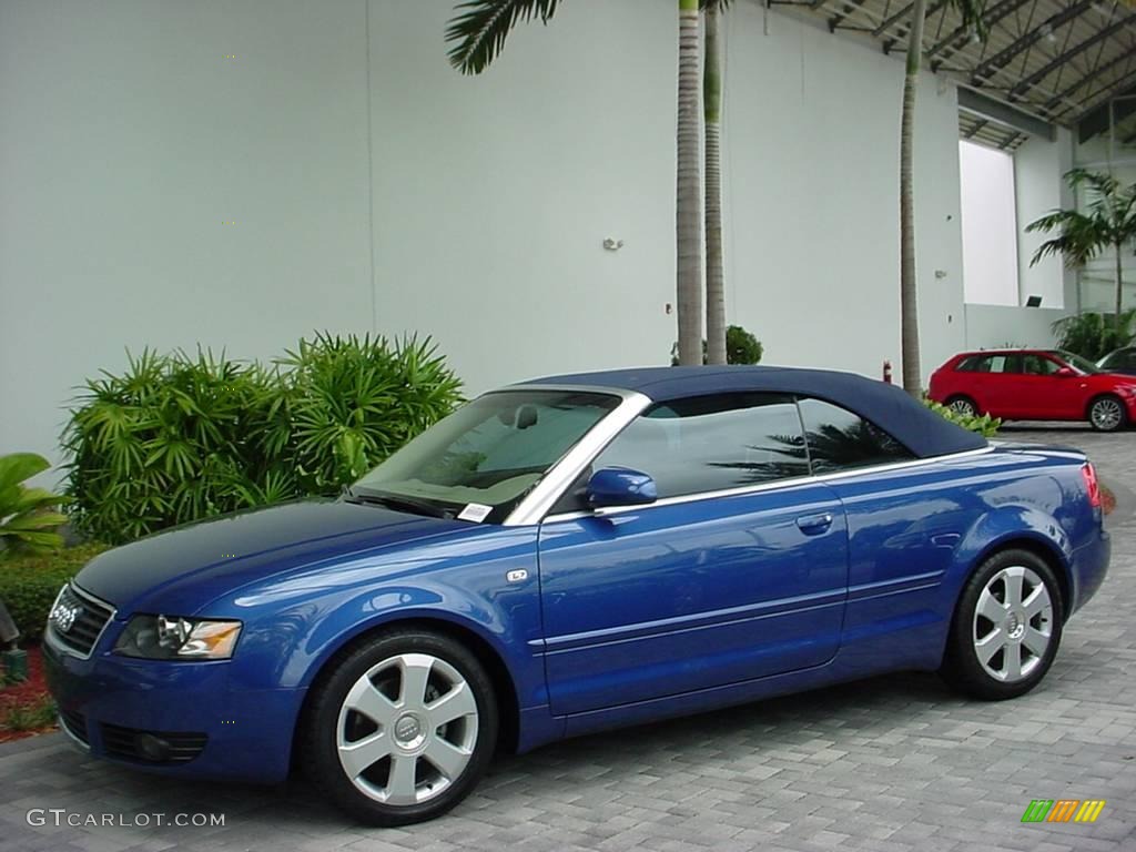 2006 A4 1.8T Cabriolet - Caribic Blue Pearl Effect / Beige photo #2