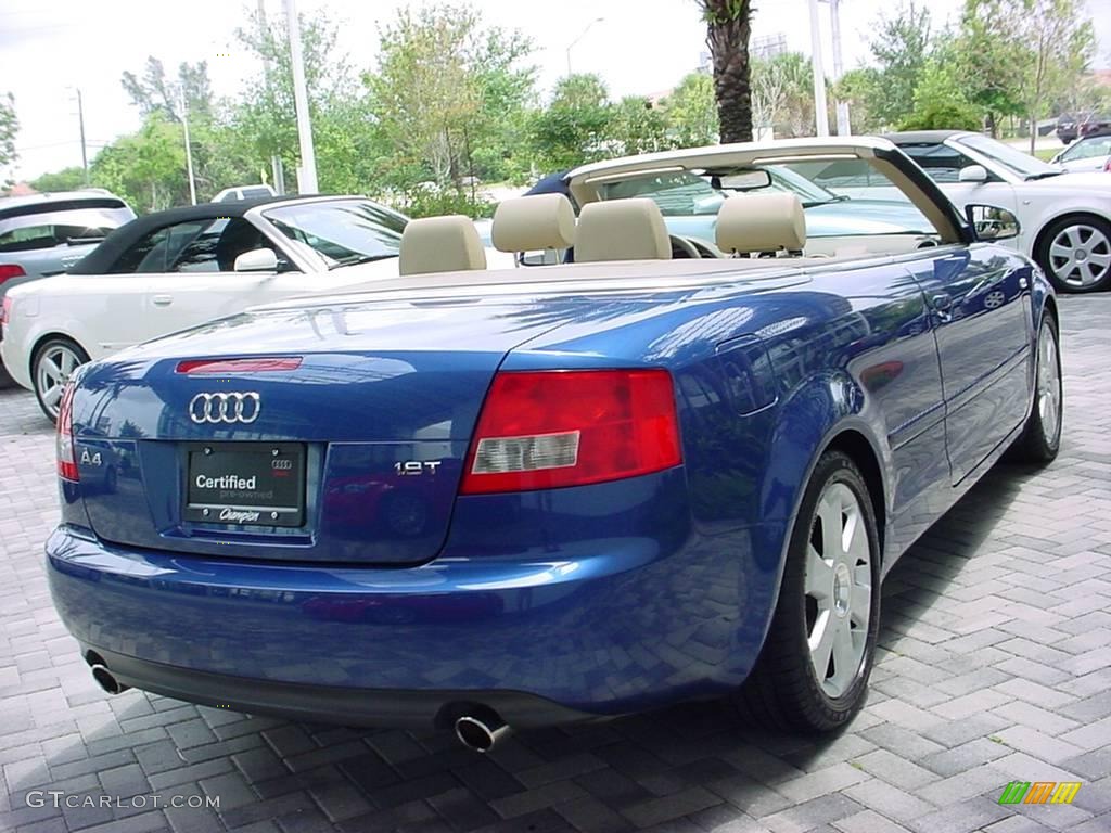2006 A4 1.8T Cabriolet - Caribic Blue Pearl Effect / Beige photo #5