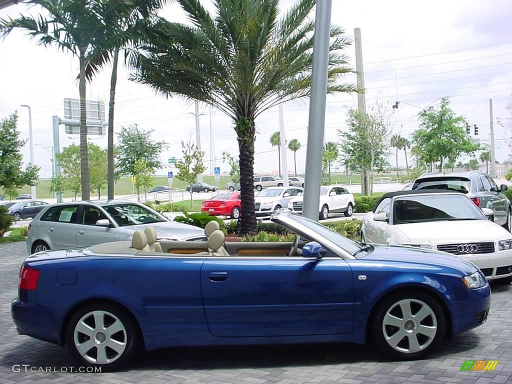 2006 A4 1.8T Cabriolet - Caribic Blue Pearl Effect / Beige photo #6