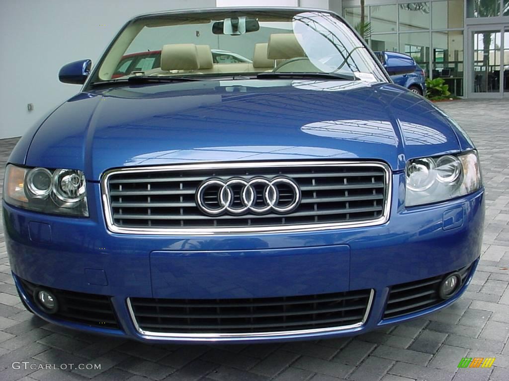 2006 A4 1.8T Cabriolet - Caribic Blue Pearl Effect / Beige photo #8