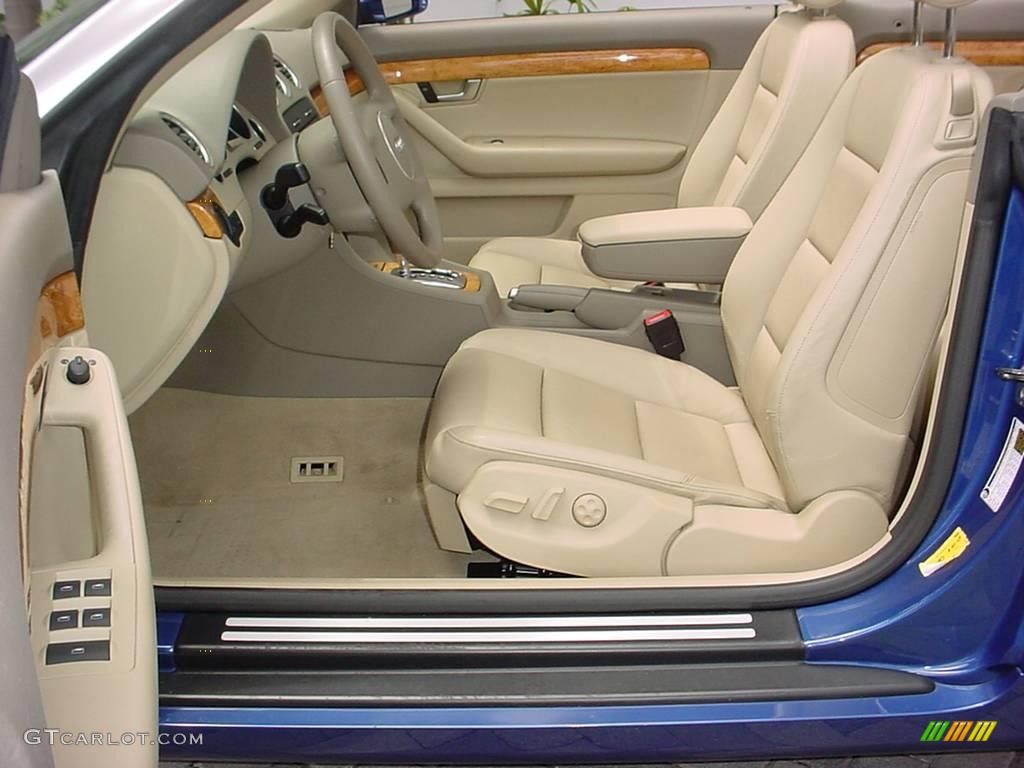 2006 A4 1.8T Cabriolet - Caribic Blue Pearl Effect / Beige photo #9