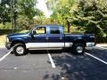 2002 True Blue Metallic Ford F250 Super Duty XLT Crew Cab 4x4  photo #4