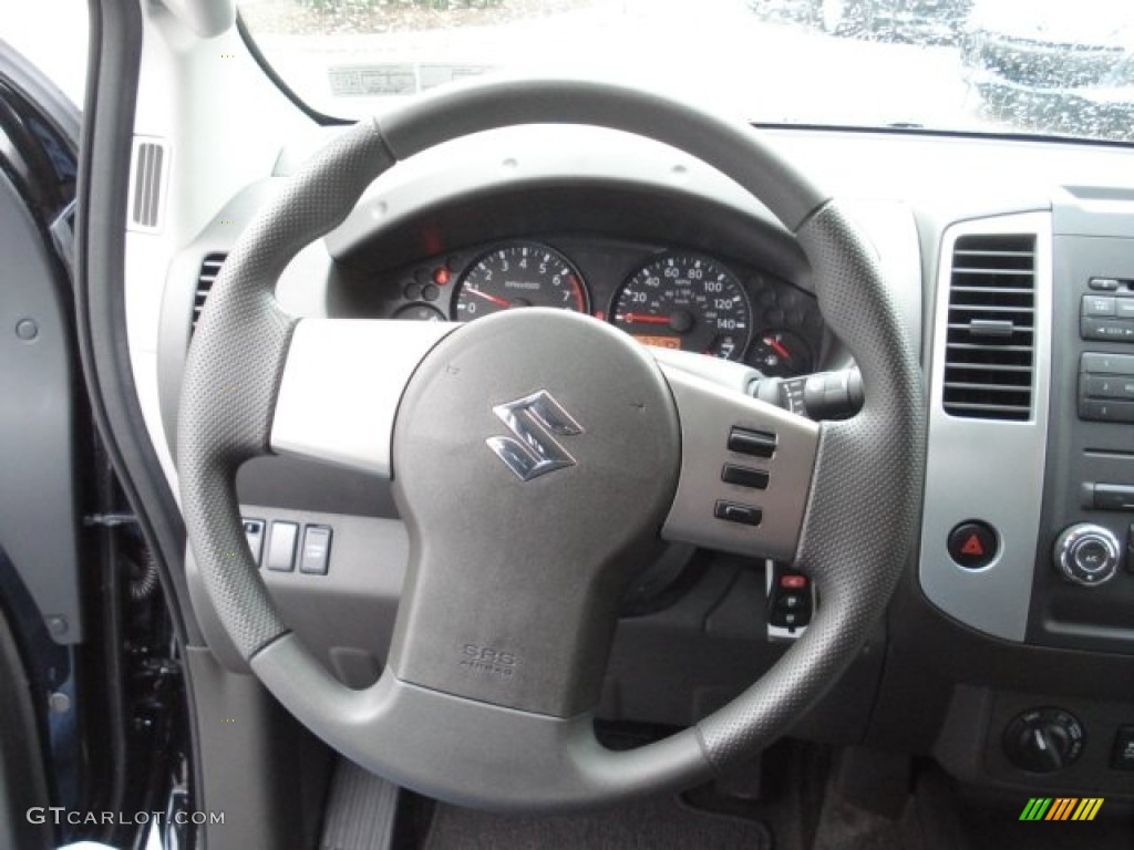 2012 Suzuki Equator Sport Extended Cab 4x4 Graphite Steering Wheel Photo #71421067