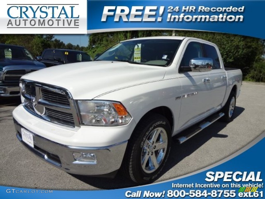 2011 Ram 1500 Big Horn Crew Cab - Bright White / Dark Slate Gray/Medium Graystone photo #1