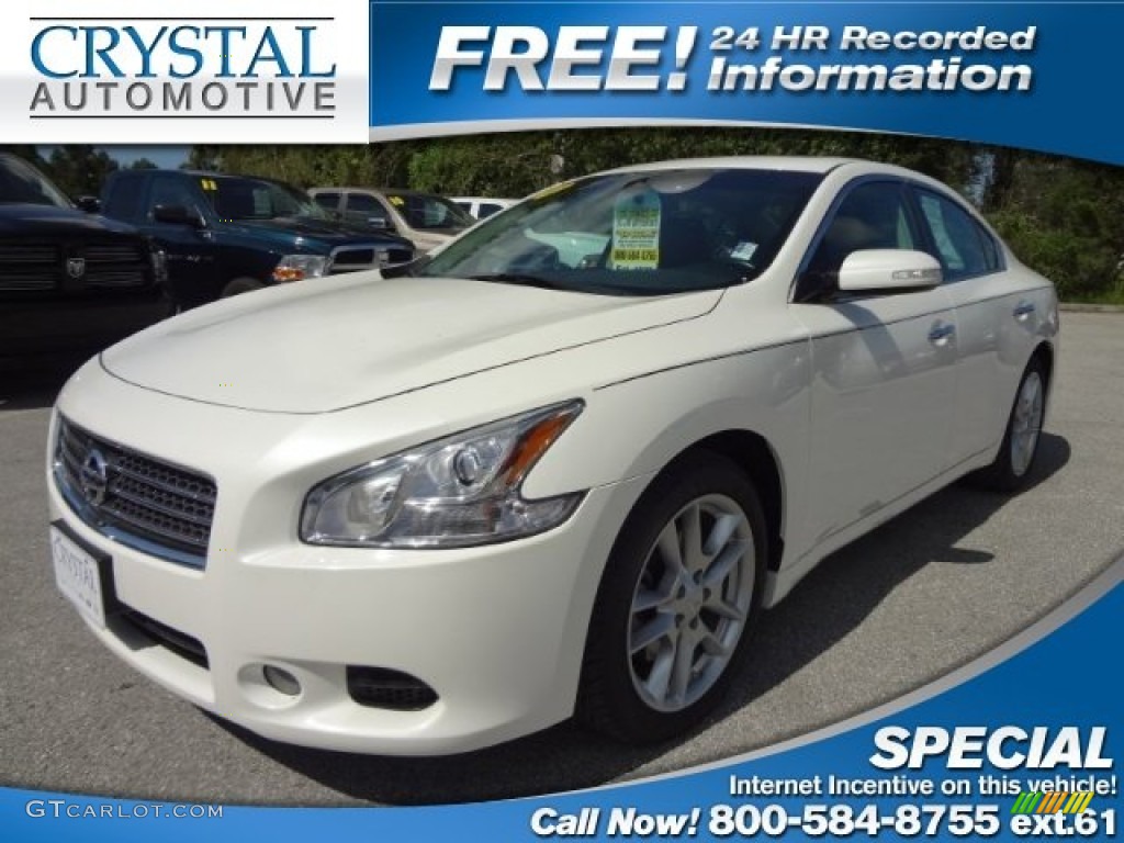 Winter Frost White Nissan Maxima