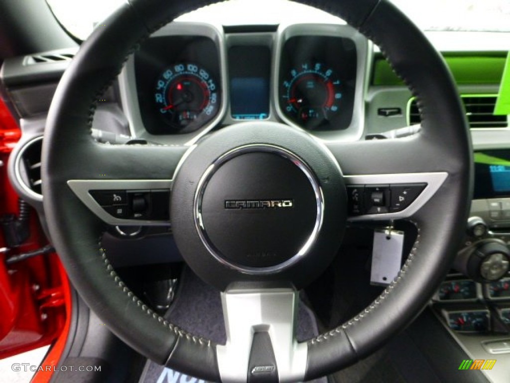 2010 Chevrolet Camaro SS/RS Coupe Black Steering Wheel Photo #71423050