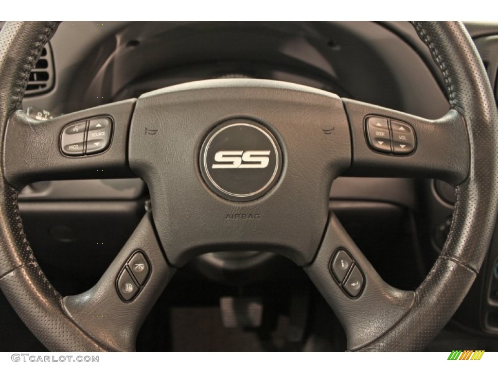 2007 Chevrolet TrailBlazer SS 4x4 Ebony Steering Wheel Photo #71423632