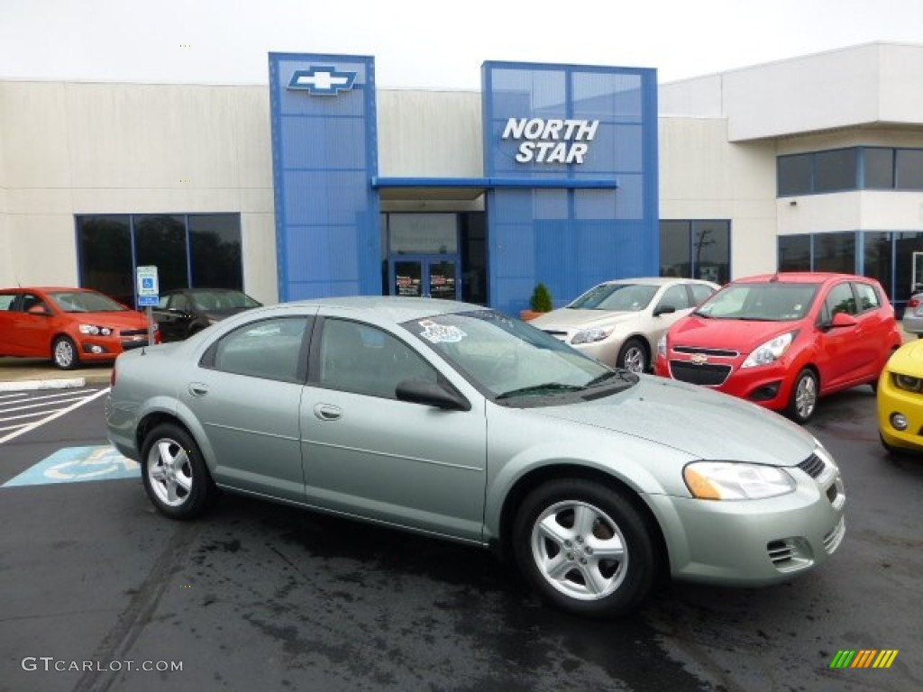 2004 Stratus SXT Sedan - Satin Jade Pearlcoat / Dark Taupe/Medium Taupe photo #1