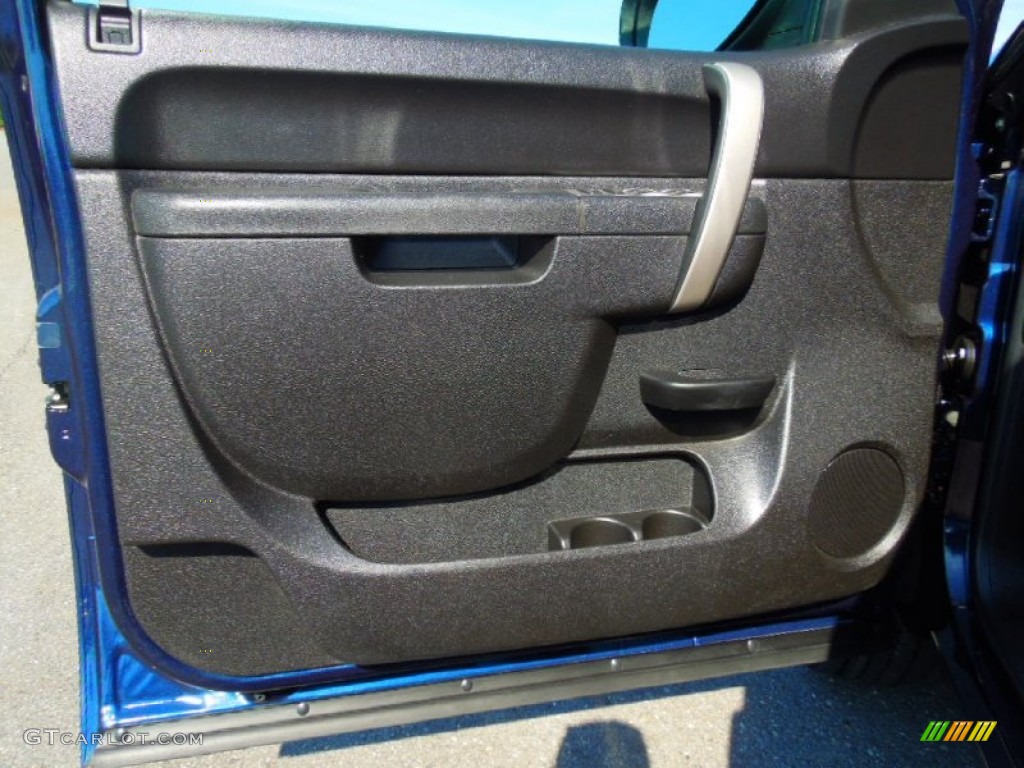2010 Chevrolet Silverado 1500 LT Extended Cab 4x4 Ebony Door Panel Photo #71424145