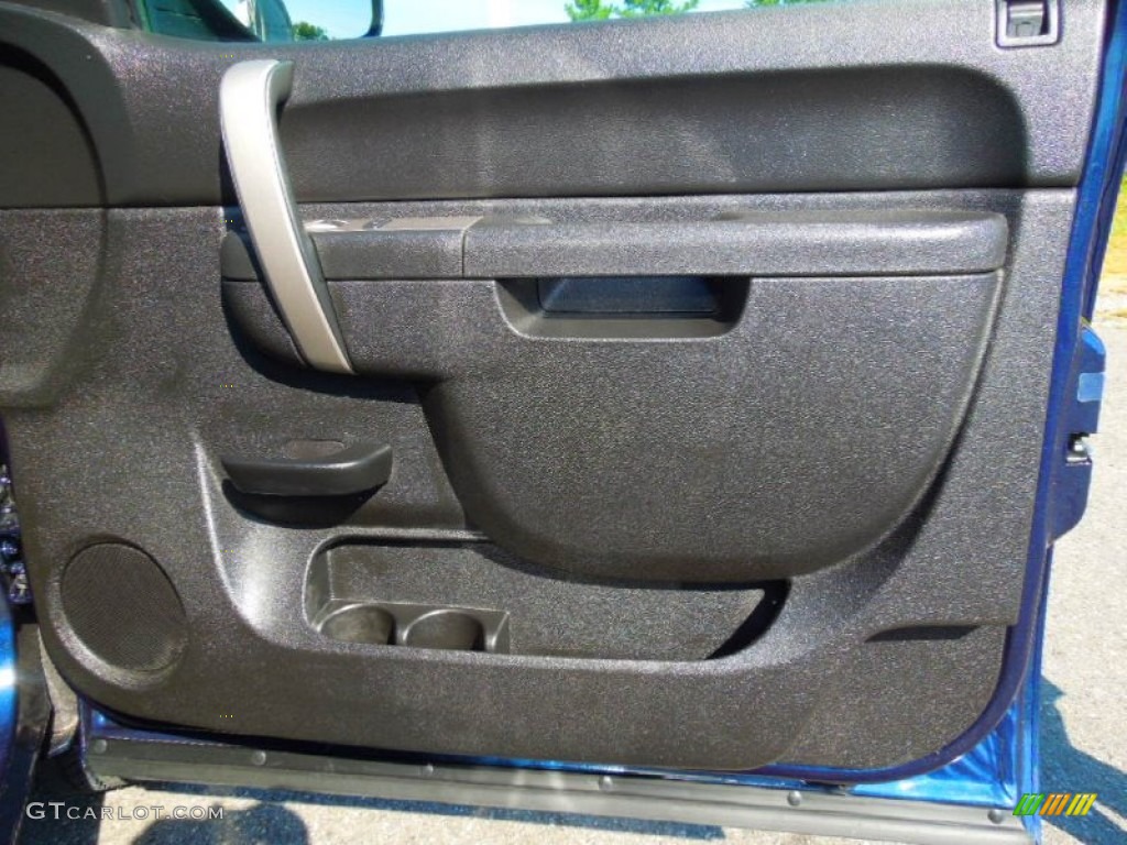 2010 Chevrolet Silverado 1500 LT Extended Cab 4x4 Ebony Door Panel Photo #71424262