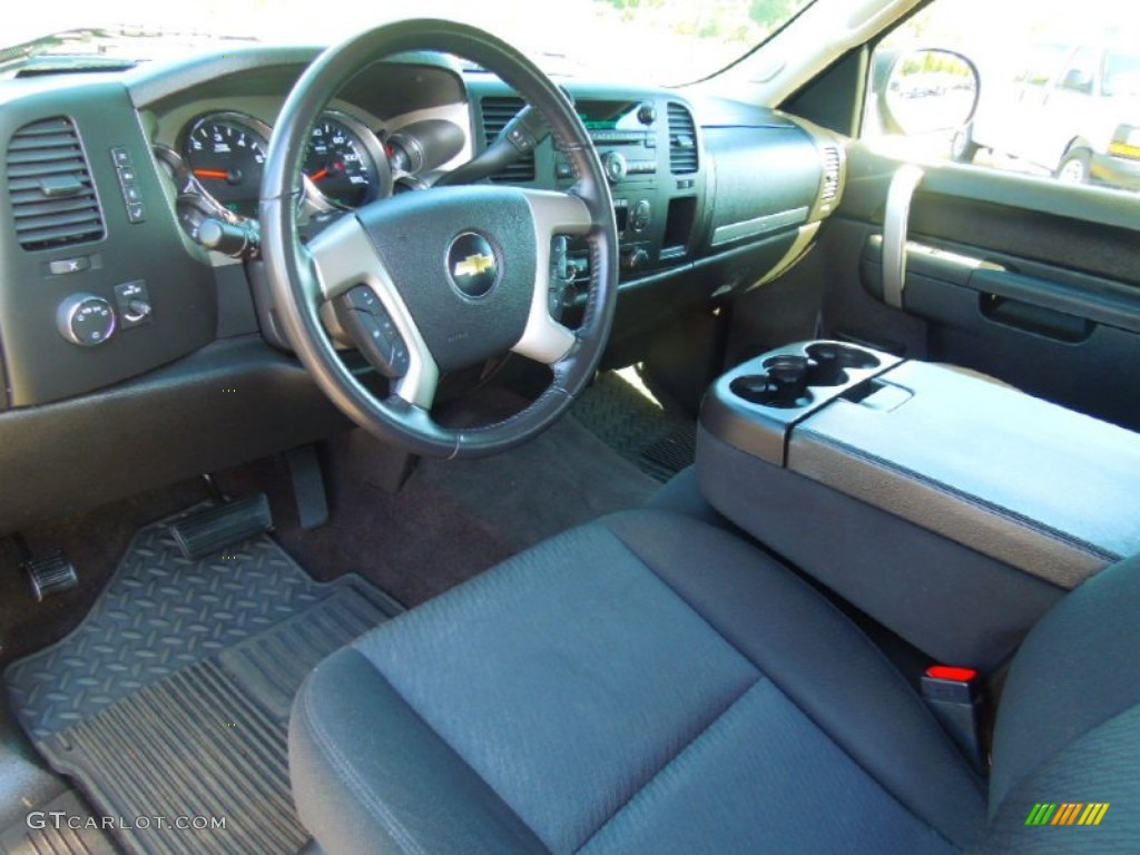 Ebony Interior 2010 Chevrolet Silverado 1500 LT Extended Cab 4x4 Photo #71424289
