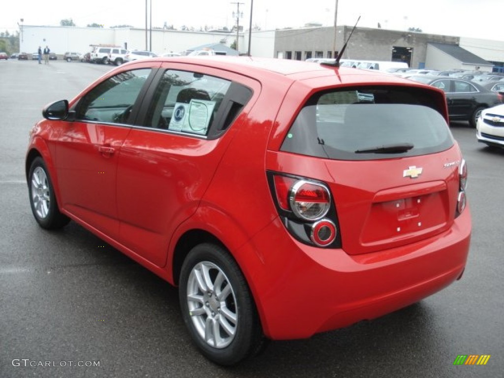 Victory Red 2013 Chevrolet Sonic LT Hatch Exterior Photo #71425735