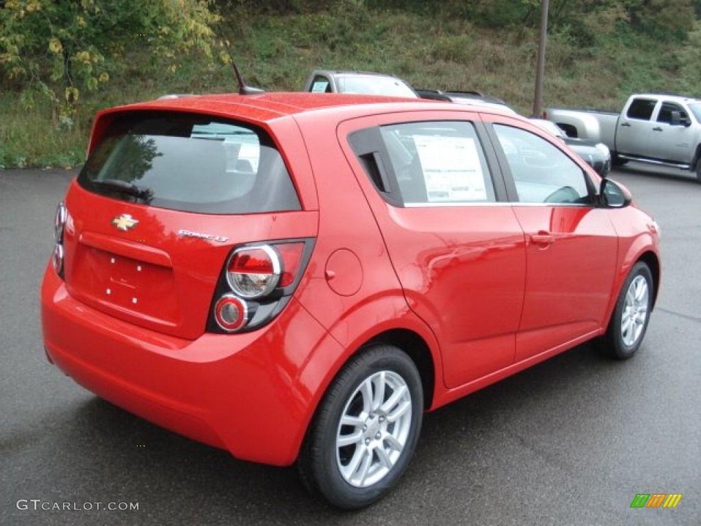 Victory Red 2013 Chevrolet Sonic LT Hatch Exterior Photo #71425753