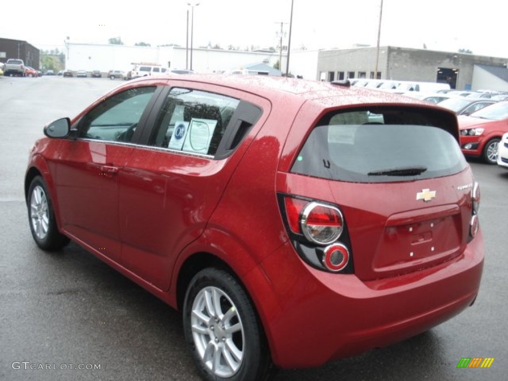 Crystal Red Tintcoat 2013 Chevrolet Sonic LT Hatch Exterior Photo #71425912