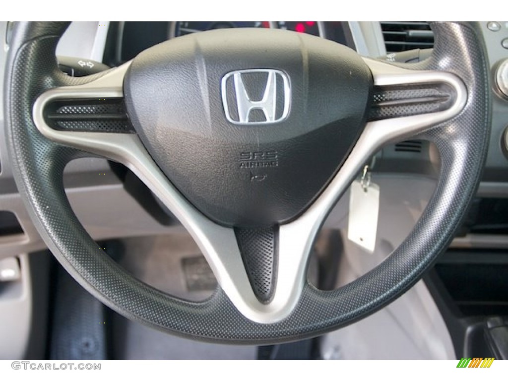 2009 Honda Civic DX-VP Sedan Gray Steering Wheel Photo #71426723