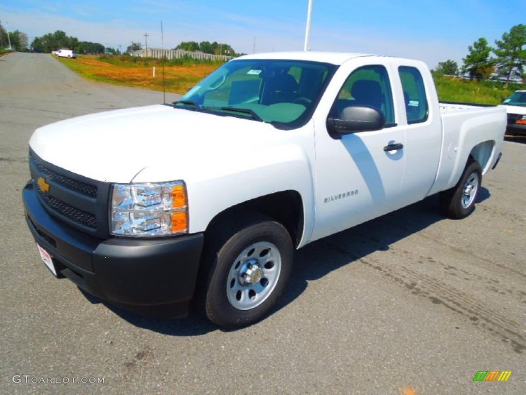 2013 Silverado 1500 Work Truck Extended Cab - Summit White / Dark Titanium photo #1