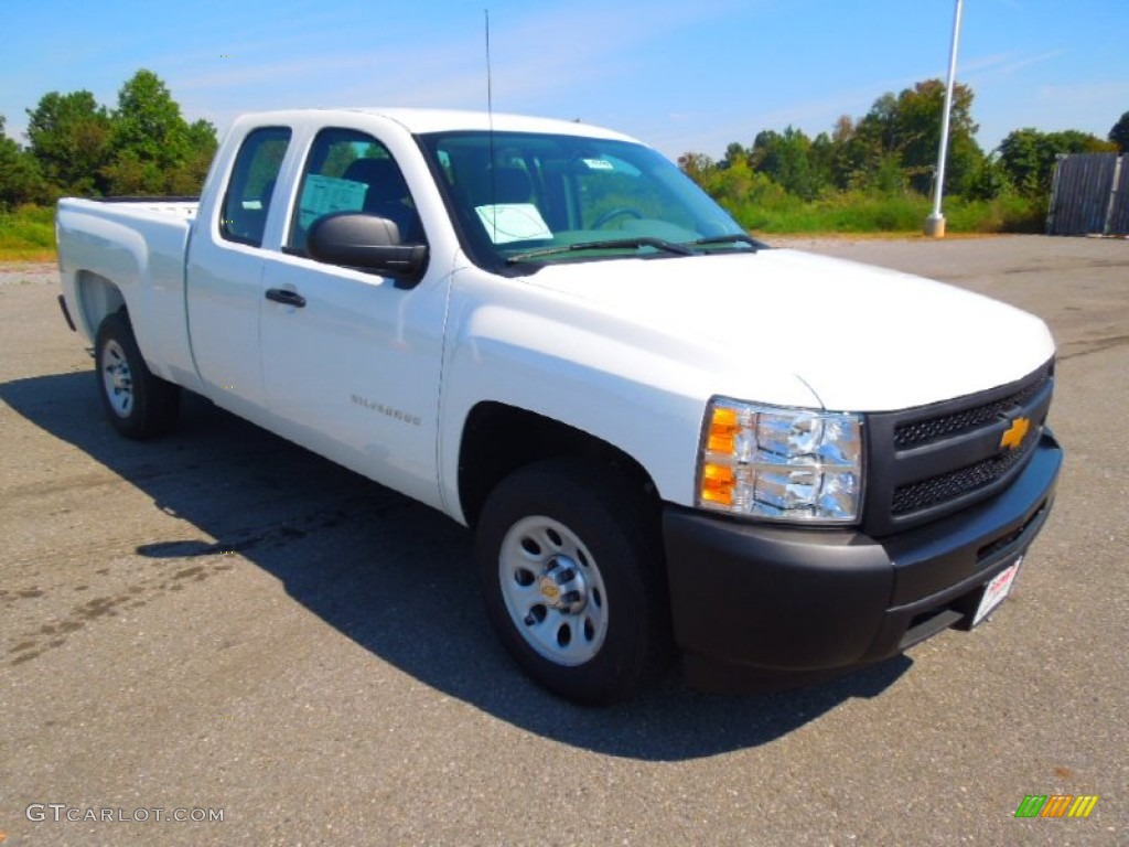 2013 Silverado 1500 Work Truck Extended Cab - Summit White / Dark Titanium photo #2