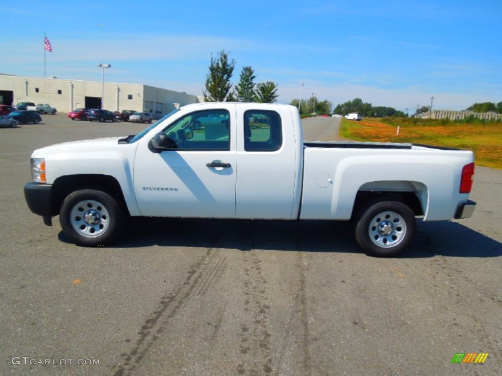 2013 Silverado 1500 Work Truck Extended Cab - Summit White / Dark Titanium photo #4