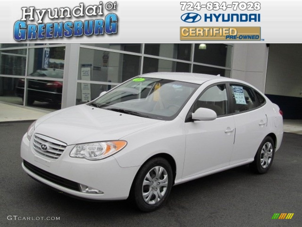 2010 Elantra GLS - Nordic White / Beige photo #1