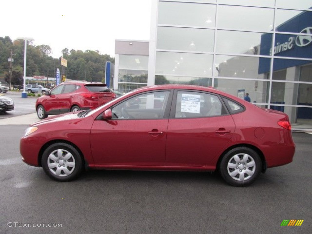 Apple Red Pearl 2008 Hyundai Elantra GLS Sedan Exterior Photo #71427365