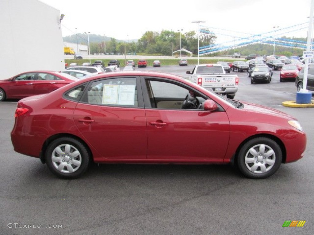 Apple Red Pearl 2008 Hyundai Elantra GLS Sedan Exterior Photo #71427401
