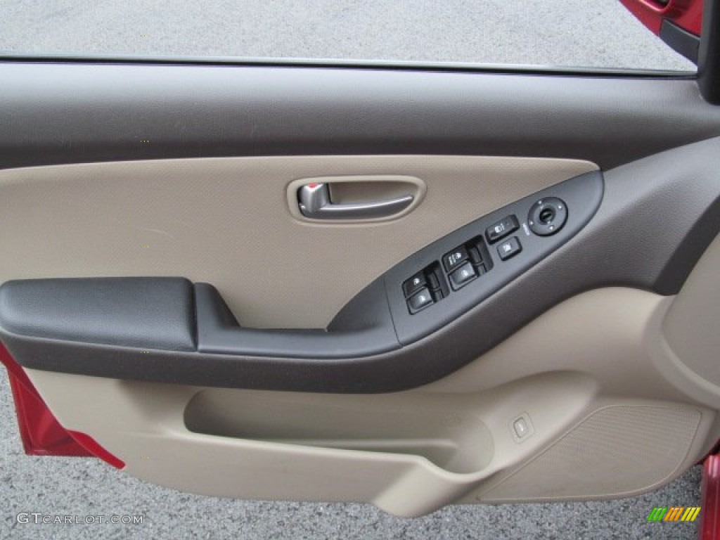 2008 Hyundai Elantra GLS Sedan Beige Door Panel Photo #71427470