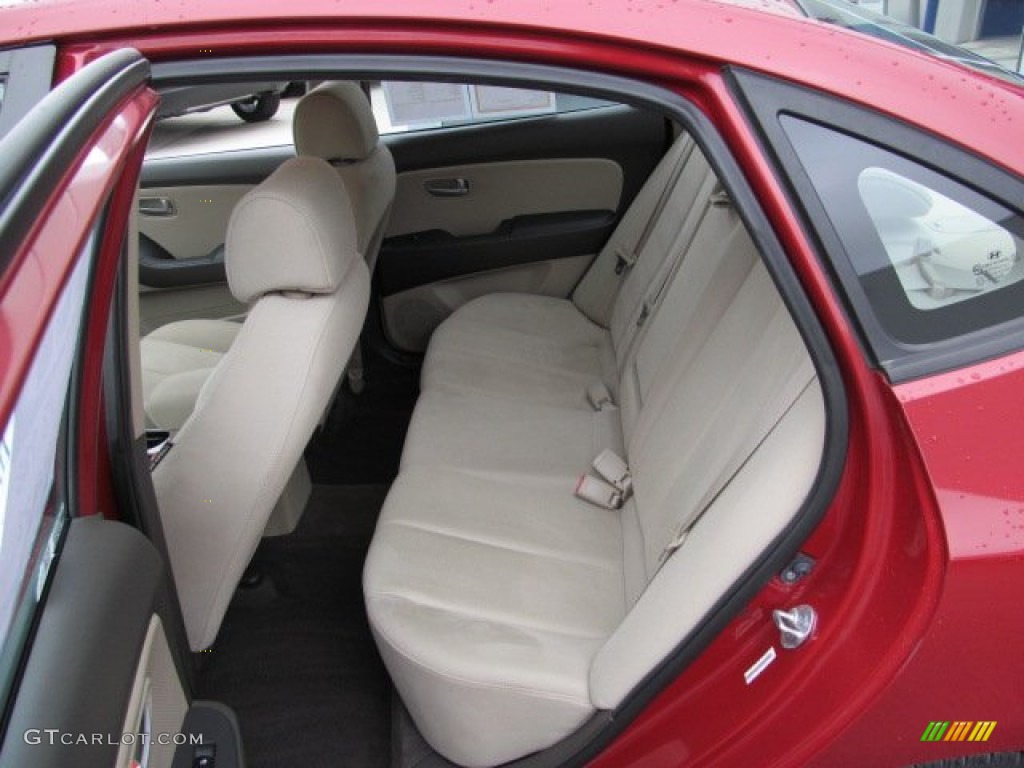 Beige Interior 2008 Hyundai Elantra GLS Sedan Photo #71427512