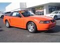 2004 Competition Orange Ford Mustang V6 Convertible  photo #1