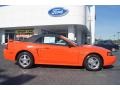 2004 Competition Orange Ford Mustang V6 Convertible  photo #2